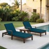 VisioGear 2PCS Set Outdoor Lounge Chair Cushion, Replacement Patio Funiture Seat Cushion, Chaise Lounge Cushion, Lake Blue, 74.8"*23.62"*3" - 2 of 4