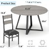 Nasitip 43.31''Round Dining Table Set for 4-6,Circle Wooden Kitchen Dinner Table & Chairs Set,Sturdy Thick Frame - 2 of 4