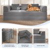 GYIIYUO 90" Convertible Sofa Bed with Pillows, Corduroy Boneless Couch for Living Room Bedroom, No Assembly Required - 3 of 4