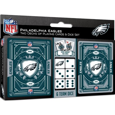 MasterPieces Officially Licensed NFL Seattle Seahawks 2-Pack Playing cards  & Dice set for Adults