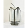 Essential Decor & Beyond Antique Brass 14" Glass and Metal Lantern Decorative Accent - 2 of 4