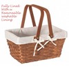 Double Handle Woodchip Basket with Liner - Perfect as Toy Organizer or Storing Fresh Fruits - 3 of 4