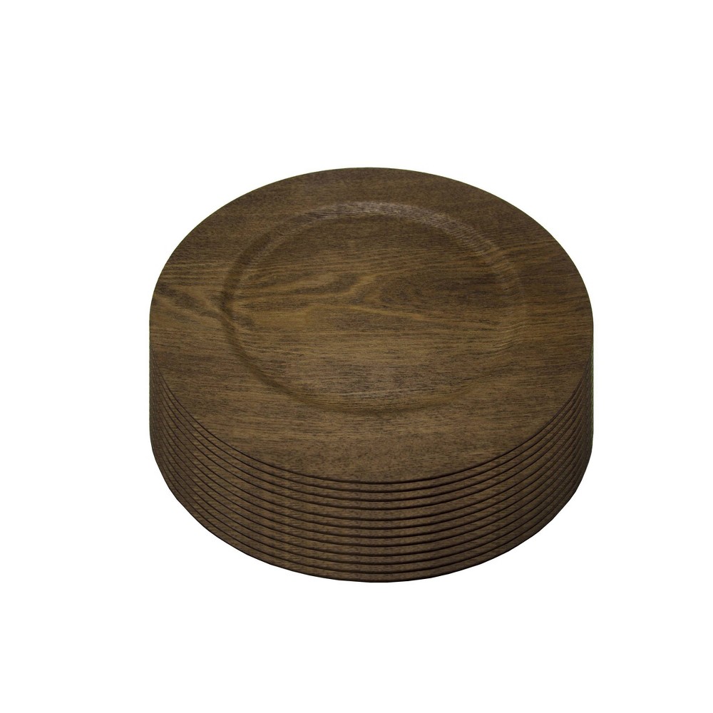 Gibson Home 13" 12pk Wood Feri Chargers
