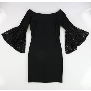 bar III Womens Lace-Sleeve Sheath Dress - 1 of 2