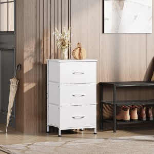 GALAXHERO Nightstand with 3 Drawers – Fabric Dresser Storage Organizer for Bedroom, Hallway, Entryway, Closets - 1 of 4
