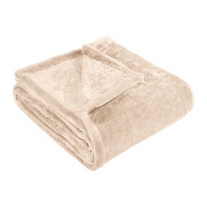 Fleece Plush Medium Weight Fluffy Soft Solid Decorative Blanket by Blue Nile Mills - 1 of 4