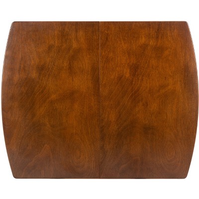 Walnut Wood Extendable Rectangular Dining Table with Graduated Legs