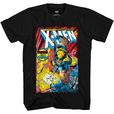 Seven Times Six Marvel Shirt Mens X-Man Wolverine Vs Ghost Rider Comic Graphic Tee Black