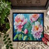 LunaLulinlk Peonies in Watercolor Doormat Front Door Mat Indoor Outdoor Rugs for Entryway - 3 of 4