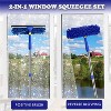 3-in-1 Window Cleaning Kit with 94" Long Extension Pole, Rotatable Bendable Head with 2 Blades and 2 Scrubbers - 3 of 4