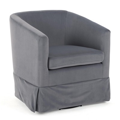GustoWave Modern 360 Degree Swivel Living Room Chairs, Barrel Chair Upholstery Accent Sofa Chairs for Bedroom,  26.38''D x 27.36''W