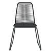 vidaXL Patio Dining Set Outdoor Dining Set Garden Table and Chair Set Black - 55.1" Table Length 4 Items - 4 of 4