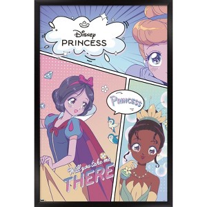 Trends International Disney Princess: Manga - Faces Framed Wall Poster Prints - 1 of 4