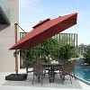 PURPLE LEAF 9/10/11/12ft Patio Umbrella with Base Outdoor Square Large Cantilever Umbrella Windproof Offset Heavy Duty Umbrella for Garden Deck Pool - 2 of 4