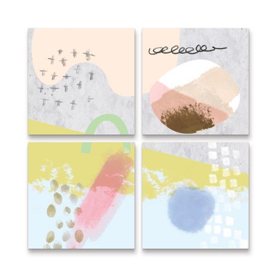 Trademark Fine Art Melissa Wang  Autumn Hiking I 4 Piece Panel Set Art