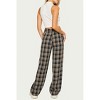 Women's CHECKED COTTON-BLEND TWILL WIDE-LEG PANT - Pretty Garbage - 2 of 2