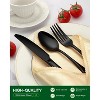 Itopfox 20-Piece Black Stainless Steel Flatware Set for 4, Includes Knives, Forks, Spoons, Mirror Polished, Dishwasher Safe, Food Grade Cutlery Set - 3 of 4
