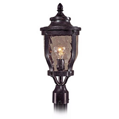 Minka Lavery Vintage Outdoor Post Light Fixture Corona Bronze 19 1/4" Clear Hammered Glass for Exterior Barn Deck Porch Yard Patio