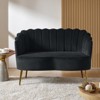 Savier 50.2" Contemporary Velvet Living Room and Bedroom Tufted Loveseat | KARAT HOME - 2 of 4