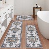 TOBILI Kitchen Rugs Sets 3 Piece,Non Slip Kitchen Rugs and Mats Non Skid Washable, Bohemian Kitchen Floor Mat Farmhouse for Hallway Entryway - 4 of 4