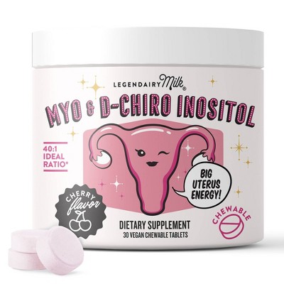 Legendairy Milk Myo and D-Chiro Inositol Supplement Chewable Tablets - 30ct