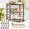 SKONYON Storage Shelves Foldable Metal Shelves Utility Shelving Units with Hooks 4-Tier & 5-Tier - 4 of 4