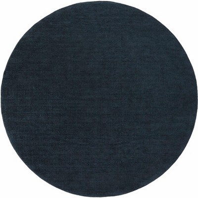 Hauteloom Brockton Solid Wool Dark Blue Area Rug