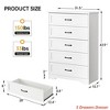 5/6 Drawers Dresser for Bedroom,Chest of Drawers with Wide Metal Handle,Farmhouse Modern Wooden Tall Dresser,Natural Texture,Storage Organizer Dresser - 2 of 4