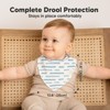8pk Organic Baby Bandana Bibs, Baby Drool Bibs for Baby Boy, Girl, Baby Bibs for Infant, Newborn - 4 of 4