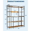 Kitchen Bakers Rack with Power Outlet ,Microwave Oven Stand with Storage 4 Tiers,Coffee Bar Table with 6 S Hooks,Kitchen Storage Shelf Rack - 3 of 4