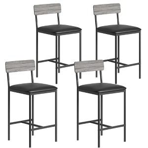 Kitchen Table Set Dining Table and Chairs for 2 with Storage Shelf and Upholstered Chairs, Bar Dining Table Set for Small Spaces Apartment - 1 of 4
