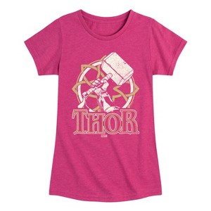 Girls' - Marvel - Thor Norse Fitted Short Sleeve Graphic T-Shirt - 1 of 3