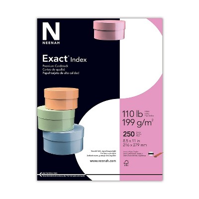 Exact Index Cardstock Paper 110 lbs 8.5" x 11" White 812234