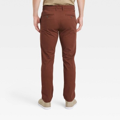 Goodfellow & Co Men's Mid Rise Relaxed Leg Athletic Chino Pants Stretch Brown 9 99 Free S H