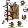 Yaheetech Storage Kitchen Cart on Wheels for Kitchen Living Room Bathroom, Rustic Brown - 4 of 4