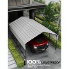 Heavy Duty Metal Carport with Galvanized Roof, All-Metal Weatherproof Car Garage Shelter, for Cars, Boats, Trucks, Tractors（Shipped In 5 Packages） - 3 of 4