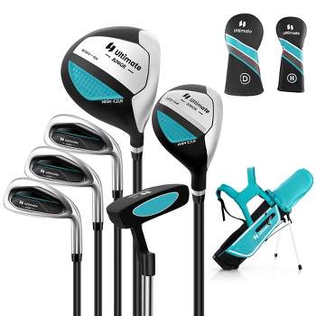 Ultimate Junior Complete Golf Club Set for Kids Age 11-13 Years Old Golf Practice Set Blue/Green/Pink