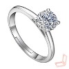 Women's Silver - Toned Copper Diamond Ring - Modern Elegance - 3 of 4