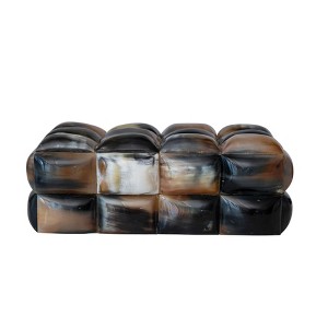 Storied Home Decorative Horn Bubble Storage Box, Black and Brown - 1 of 4