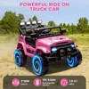 12V Ride On Truck Car,Kids Electric Vehicle with Parent Remote Control,Ride On Toy Truck with Spring Suspension, 3 Speeds,Lights,Music for Kids 3-8 - 2 of 4