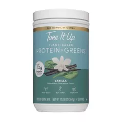 Tone It Up Plant-Based Protein + Greens Powder - Vanilla - 12.83oz