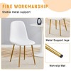 Lyngins Set of 4 Linen Upholstered Dining Chairs,Kitchen & Dining Room Chairs with Metal Legs,Armless Chair for Dining Room,Living Room,Office - 3 of 4