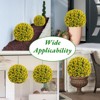 21.6" Artificial Topiary Flower Balls, Set of 2 Decorative Topiary Balls Hanging Grass Ball for Home Decor Indoor and Outdoor - 2 of 4