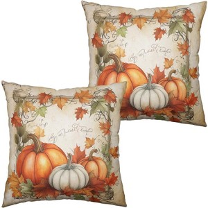 LISM Pillow Covers Cotton Linen Throw Pillow Case Set of 2 - 1 of 4