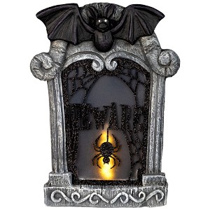 Northlight Lighted Flickering Beware Gravestone Halloween Decoration - 13.5" - LED Orange Light - 1 of 4
