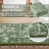 Washable Modern Floral Bordered Rug, Low-Pile Non-Slip Indoor Carpet, Stain-Resistant Floor Cover for Living Room, Bedroom, Dining, Office - 4 of 4
