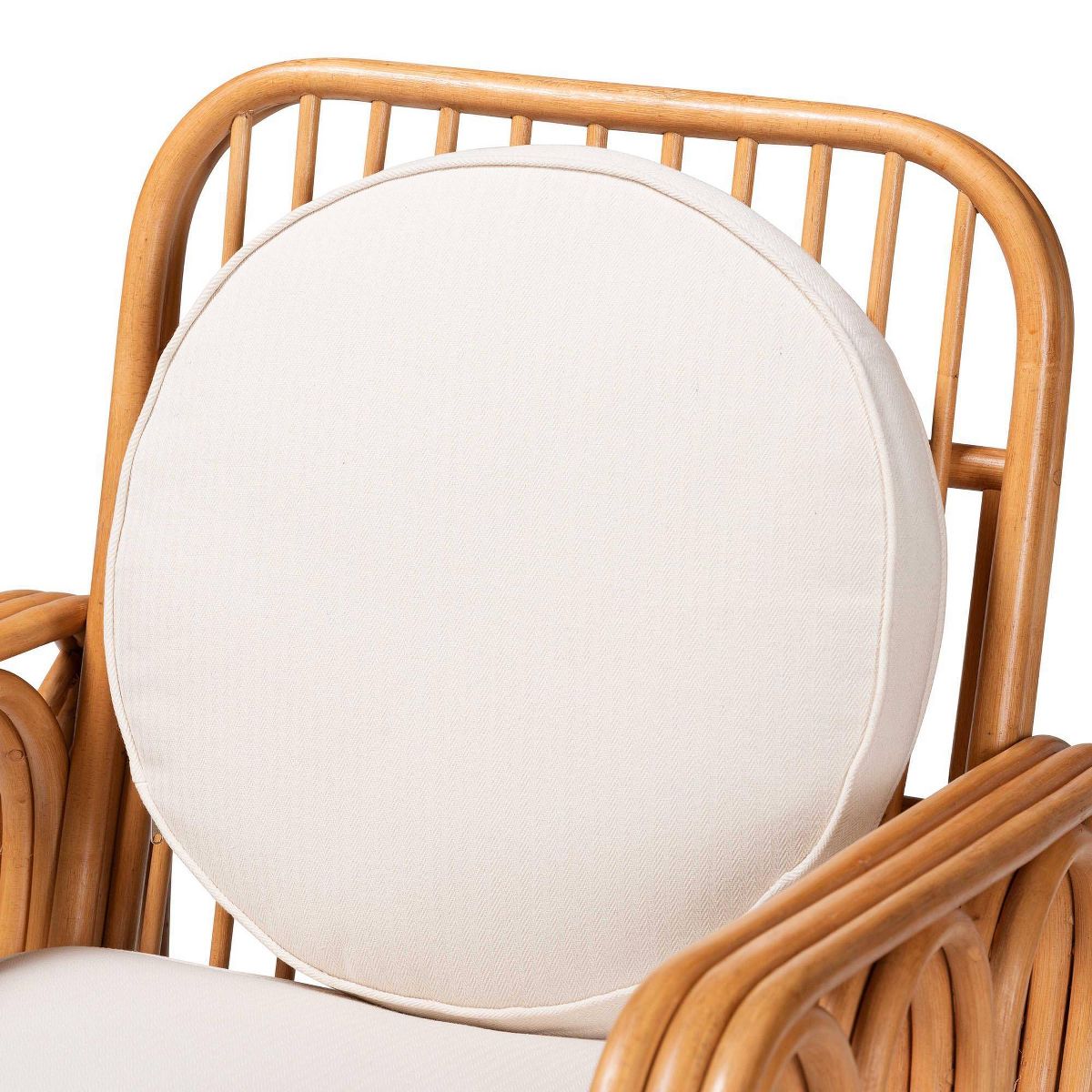 bali & pari Tiramisu Rattan Arm Chair Light Honey/White - thumbnail 7