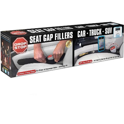 thumbnail interactive-video image 1 of 2-Pack Beige Car Seat Gap Filler With Phone Holder – Stop Stuff From Falling 1 of 6