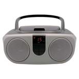 Proscan 2.4-Watt-RMS Portable CD Boom Box with AM/FM Radio (Silver)
