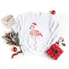 Flamingo Christmas Lights Watercolor - Sweatshirt - 2 of 3